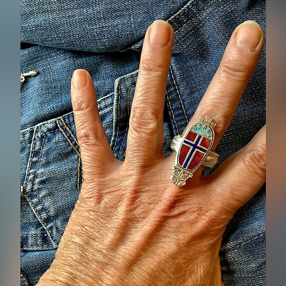 Ring , Norway flag, size 9